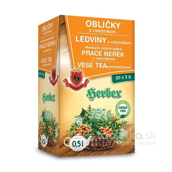 HERBEX OBLIČKY s rakytníkom bylinná zmes (wellness tea) 20x3 g