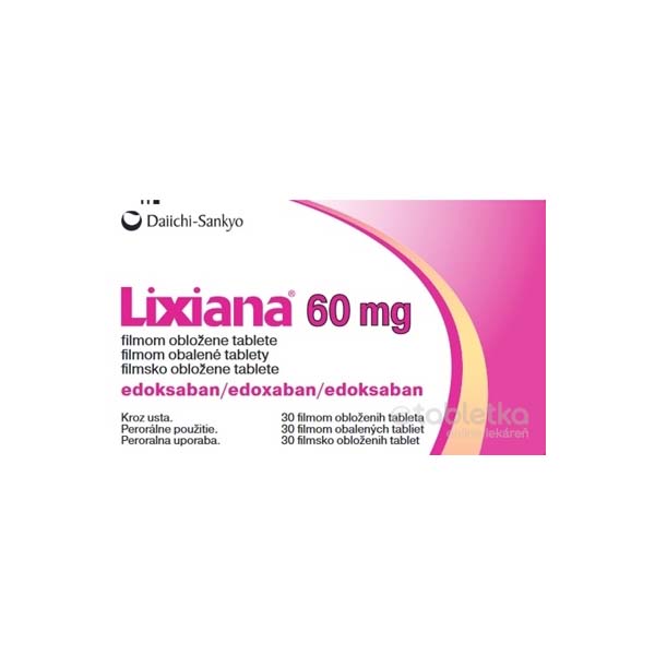 Lixiana 60 mg filmom obalené tablety etabletka