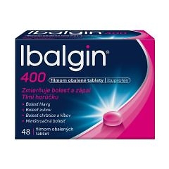 Ibalgin 400, 48 tabliet 400mg v papierovej škatuľke