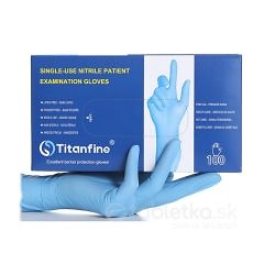 Titanfine Nitrilové vyšetrovacie rukavice, rukavice, bez púdru, veľkosť XL, 100 ks.