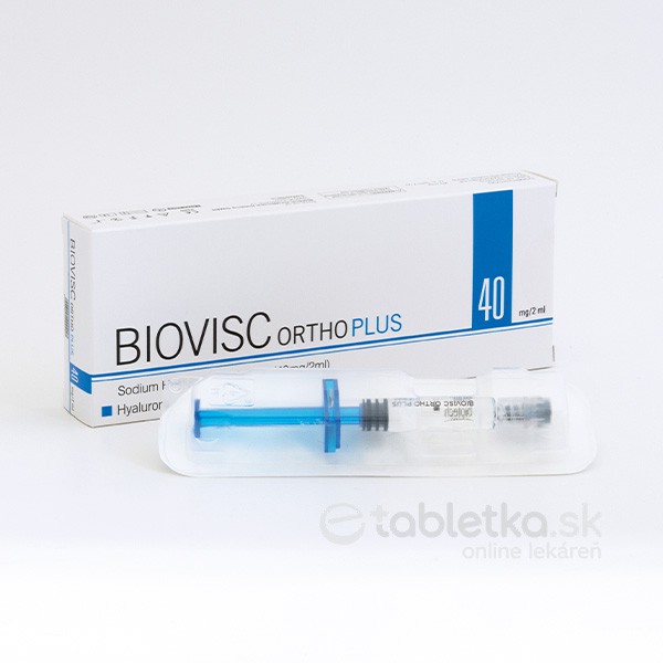 E-shop Biovisc Ortho Plus Roztok viskoelastický inj 1x2 ml/40 mg, 2 % natrium hyaluronat