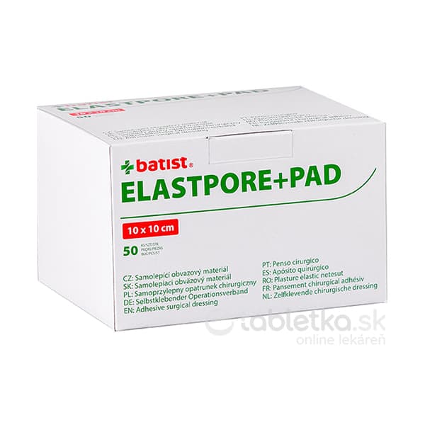 E-shop ELASTPORE+PAD elastická náplasť 10x10cm 50ks