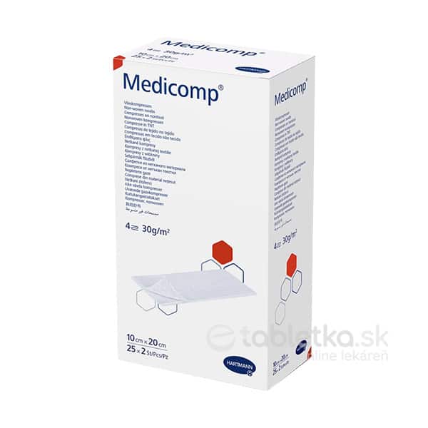 Medicomp kompres sterilný 10x20cm 25x2ks