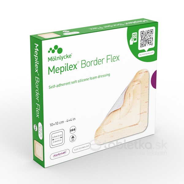 Mepilex Border Flex samolepivé krytie z mäkkého penového silikónu 5ks, 10x10cm