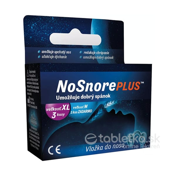 E-shop NoSnorePLUS silikónová vložka do nosa XL 3ks + M 1ks