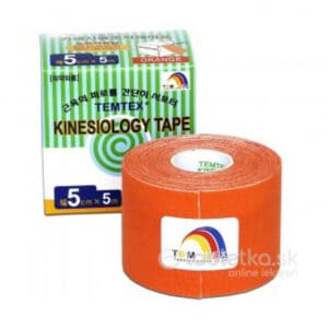 Temtex Kinesiology Tape tejpovacia páska Classic 5cm x 5m, oranžová