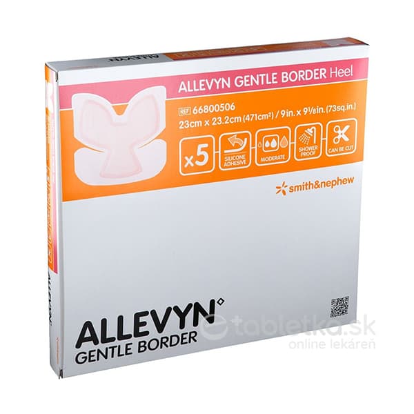E-shop ALLEVYN Gentle Border Heel Krytie na rany 23x23,2 cm