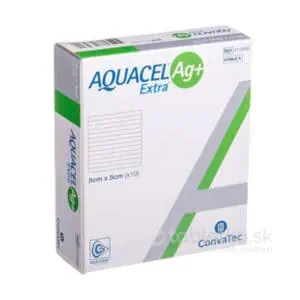 AQUACEL Ag+ Extra krytie na rany (zosil. účinok) 5x5cm 10ks