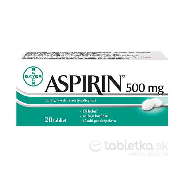 Aspirin 500mg 20 tabliet