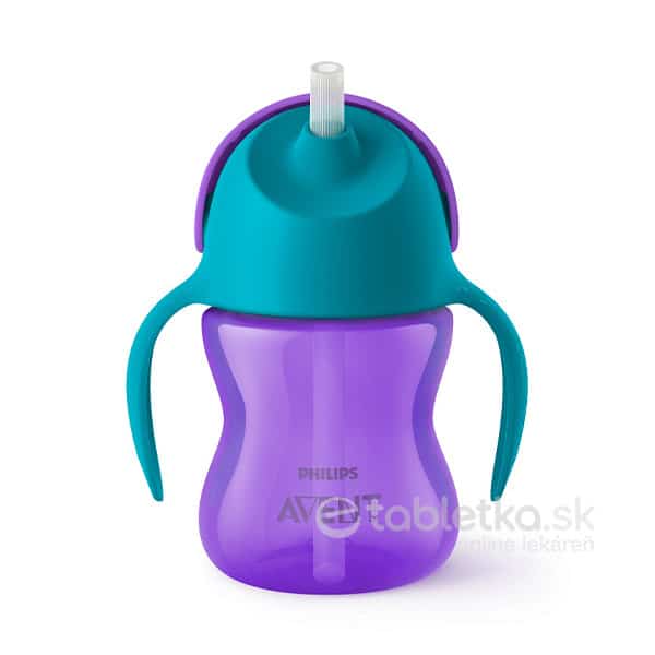 AVENT HRNČEK so slamkou 200 ml (0% BPA) od 9 mesiacov, s držadlami, dievča, 1×1 ks