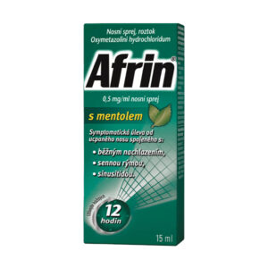 Afrin 0,5 mg/ml nosový sprej s mentolom 15ml