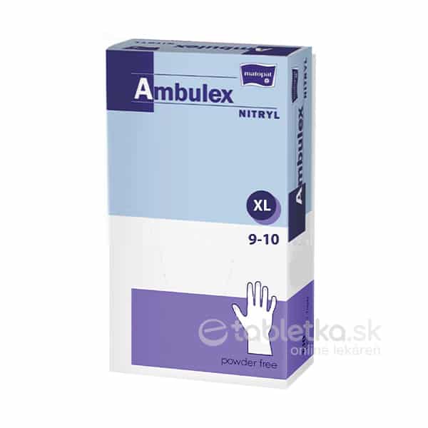 Ambulex rukavice Nitryl nesterilné, nepudrované, krátke veľkosť XL