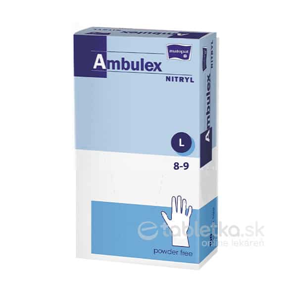 E-shop Ambulex rukavice NITRYLOVÉ veľ. L, modré, nesterilné, nepúdrované, 1x100 ks