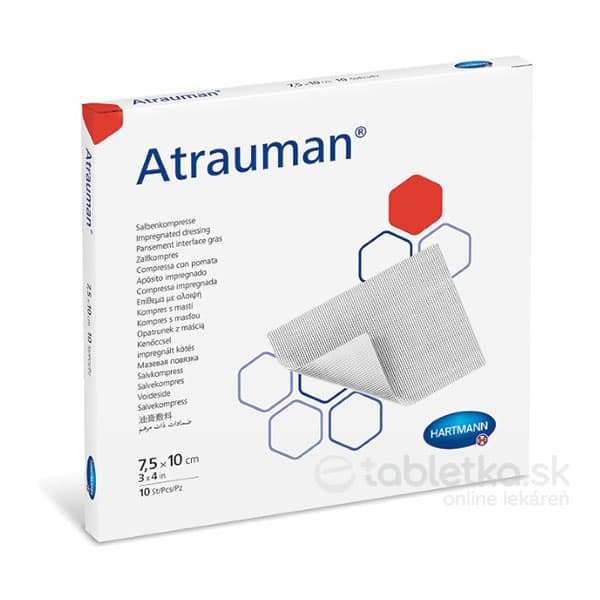 E-shop Atrauman 7,5 cm x10 cm sterilny impregnovaný kompres na rany 10 ks