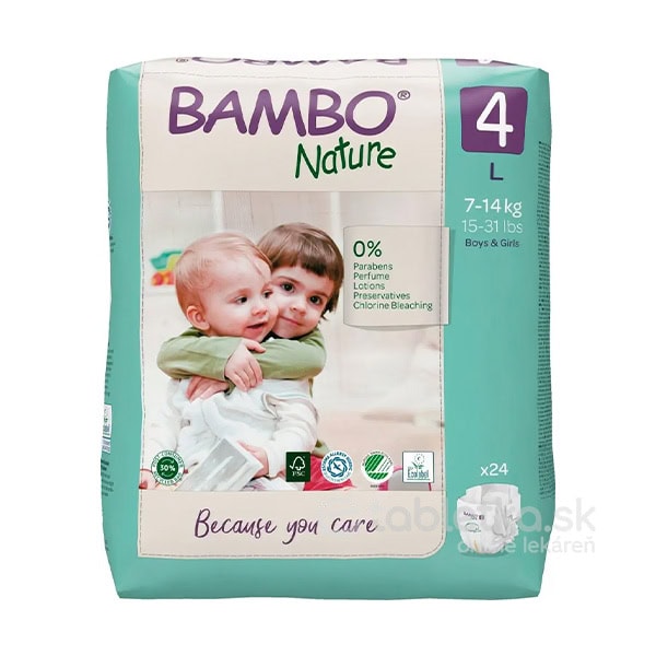 E-shop BAMBO 4 (7-14 kg) detské plienky,1x24 ks