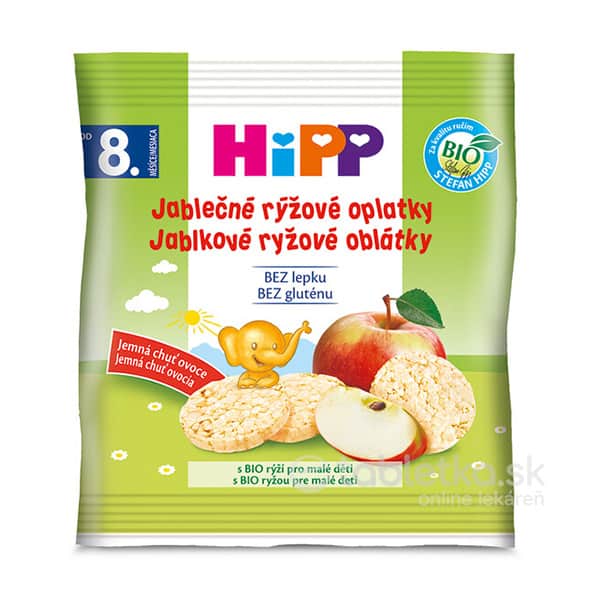 E-shop HiPP BIO OBLÁTKY Jablkovo ryžové (od ukonč. 7. mesiaca) 30 g