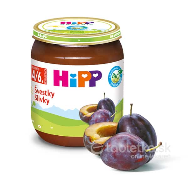 HiPP Príkrm ovocný Slivky Ovocný príkrm. (od ukonč. 4. mesiaca) 125 g