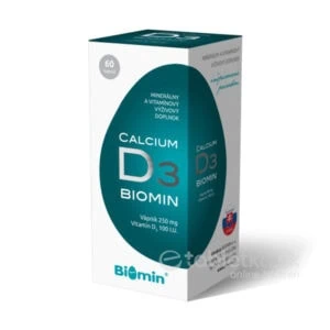 BIOMIN CALCIUM s vitamínom D3 60 kapsúl