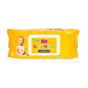 Baby Wipes Hygienické vlhčené obrúsky s vitamínom E 80ks