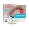 Balenie Barny's HerpeNorm plus 10cps s vyobrazenými perami, molekulou a kapsulami, obsahuje 10 bezlepkových kapsúl.