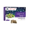 Balenie Barny's Hypnox FORTE plus 20tbl so zobrazenými bylinami a listami, vpredu sú tri voľné tablety.