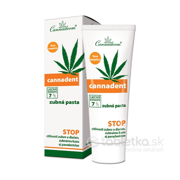 E-shop Cannaderm CANNADENT zubná pasta ošetrujúca (zásaditá) 75 ml