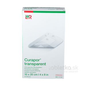 Curapor Transparent fóliové krytie vodoodolné 10x20cm 25ks