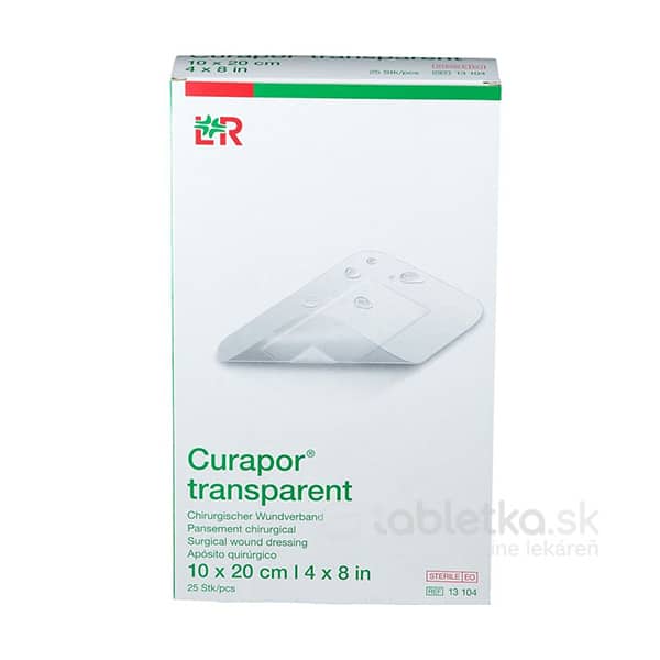 E-shop CURAPOR KRYTIE NA RANY TRANSPARENT (10x20 cm) - 25 ks