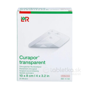 Curapor Transparent fóliové krytie vodoodolné 10x8cm 25ks