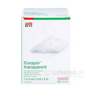 Curapor Transparent fóliové krytie vodoodolné 7x5cm 50ks