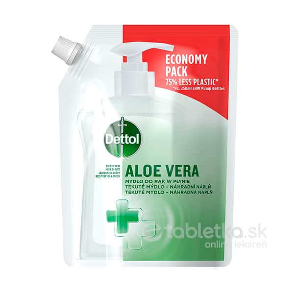 E-shop Dettol Aloe vera a vitamín E tekuté mydlo náhradná náplň 500 ml