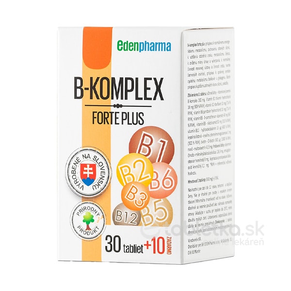 EDENPharma B-KOMPLEX forte plus tbl 30+10 zadarmo