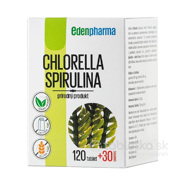 EDENPharma CHLORELLA+SPIRULINA tbl 120 + 30 zadarmo