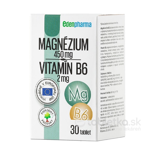 EDENPharma MAGNÉZIUM + Vitamín B6 tbl 30