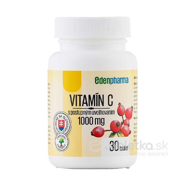 E-shop EDENPharma VITAMÍN C 1000 mg s postupným uvoľňovaním tbl 30