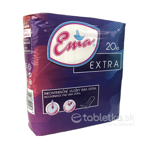 E-shop Ema EXTRA vložky inkontinenčné, pre ženy,20 ks