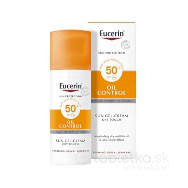E-shop Eucerin SUN OIL CONTROL SPF 50+ ochranný krémový gél na opaľovanie na tvár 50 ml