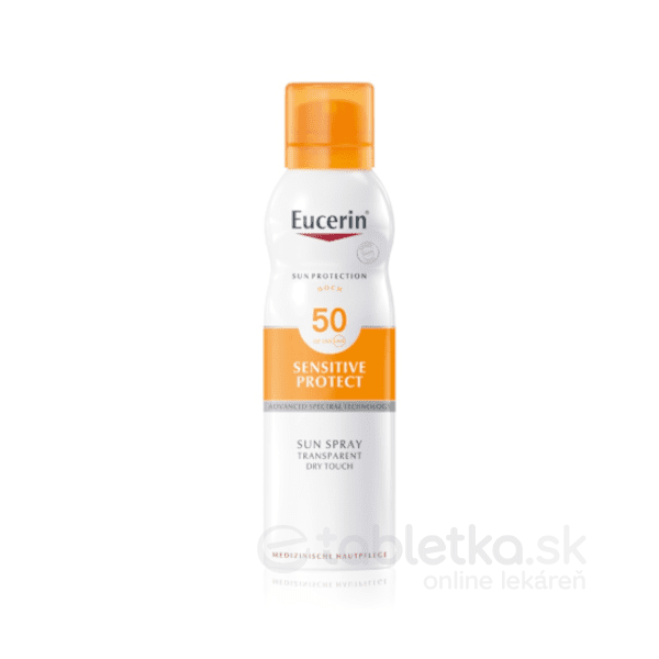 Eucerin SUN SENSITIVE PROTECT SPF 50 sprej transparentný na opaľovanie DRY TOUCH 200 ml