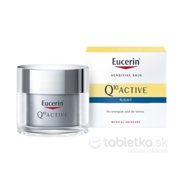 Eucerin Q10 ACTIVE nočný krém proti vráskam regeneračný na citlivú pokožku 50 ml