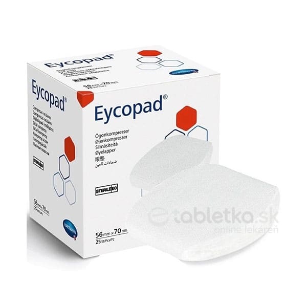 E-shop Eycopad očný kompres sterilný (5,6cm x 7cm) 25 ks