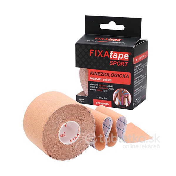 E-shop FIXAtape SPORT STANDARD KINESIOLOGY elastická tejpovacia páska telová, 5 cm x 5 m 1×1 ks
