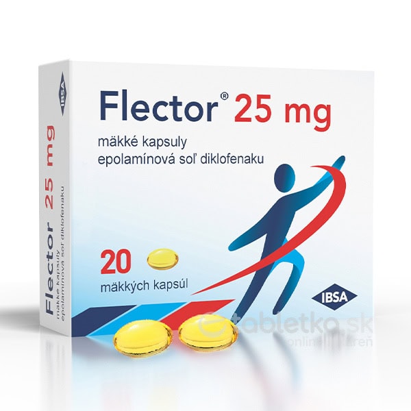 FLECTOR EP 25 mg mäkké kapsuly 20 kusov