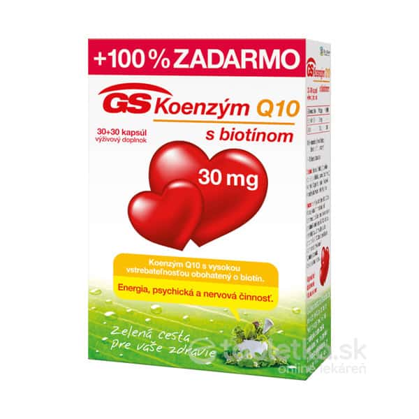 GS Koenzým Q10 30 mg 30+30 cps zadarmo