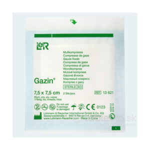 Gazin Gázové kompresy sterilné 7,5x7,5cm 2ks