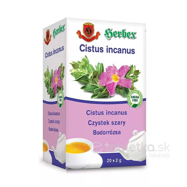HERBEX CISTUS incanus čaj zo stredomorskej Skalnej ruže, záparové vrecká 20x2 g