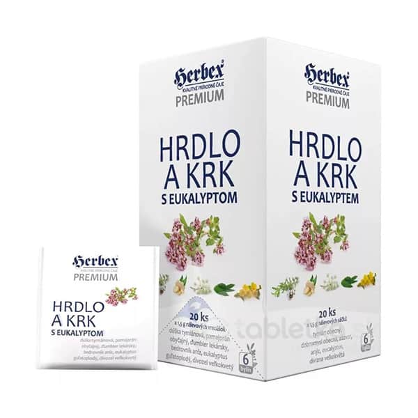 HERBEX Premium HRDLO A KRK s eukalyptom bylinná zmes, čaj 20x1,5 g