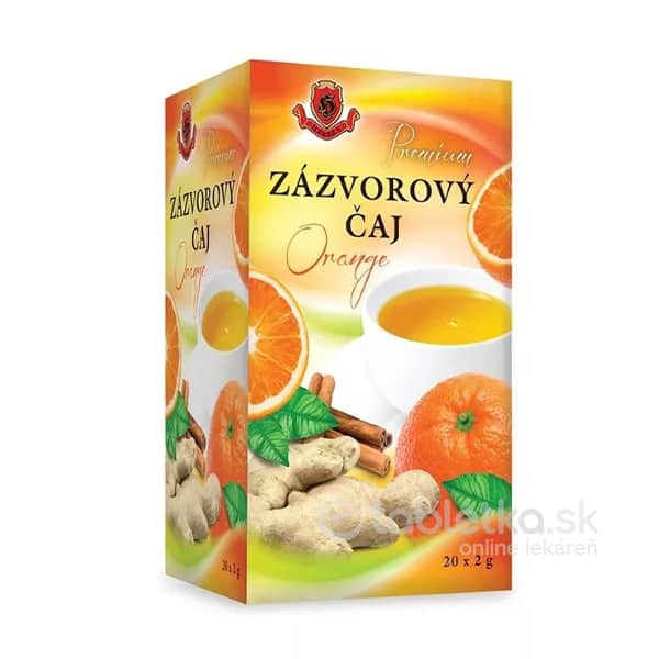 HERBEX Premium ZÁZVOROVÝ ČAJ Orange bylinný čaj 20x2 g
