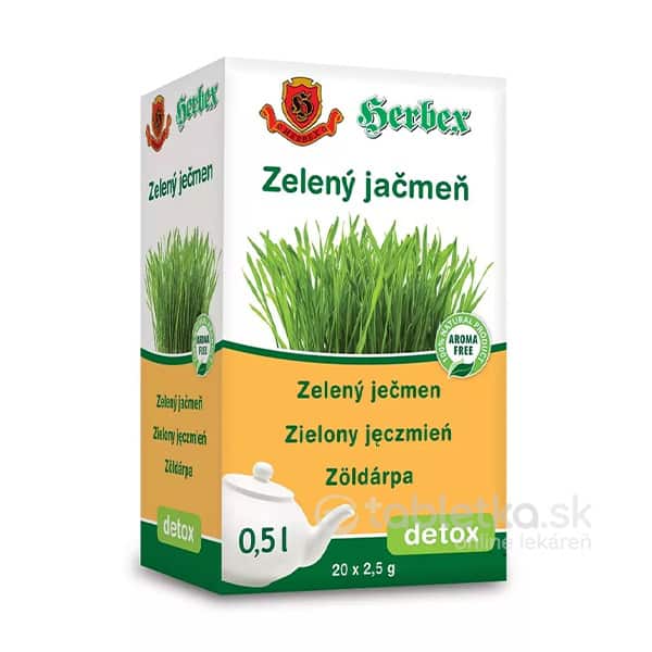 E-shop HERBEX ZELENÝ JAČMEŇ bylinný čaj 20x2,5 g