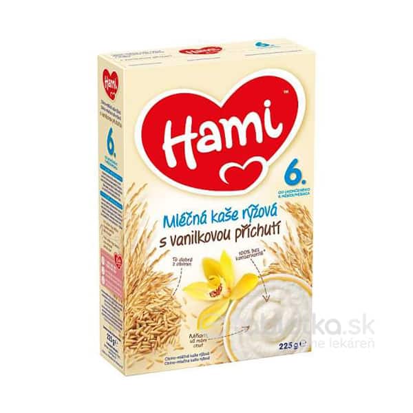 E-shop Hami mliečna kaša krupicová s vanilkovou príchuťou (od ukonč. 6. mesiaca) 225 g