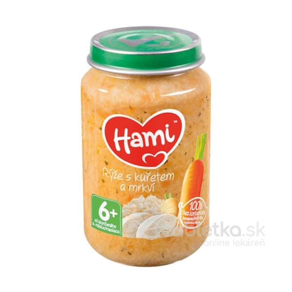 E-shop Hami príkrm Ryža s kuraťom a mrkvou (od ukonč. 6. mesiaca) 200 g